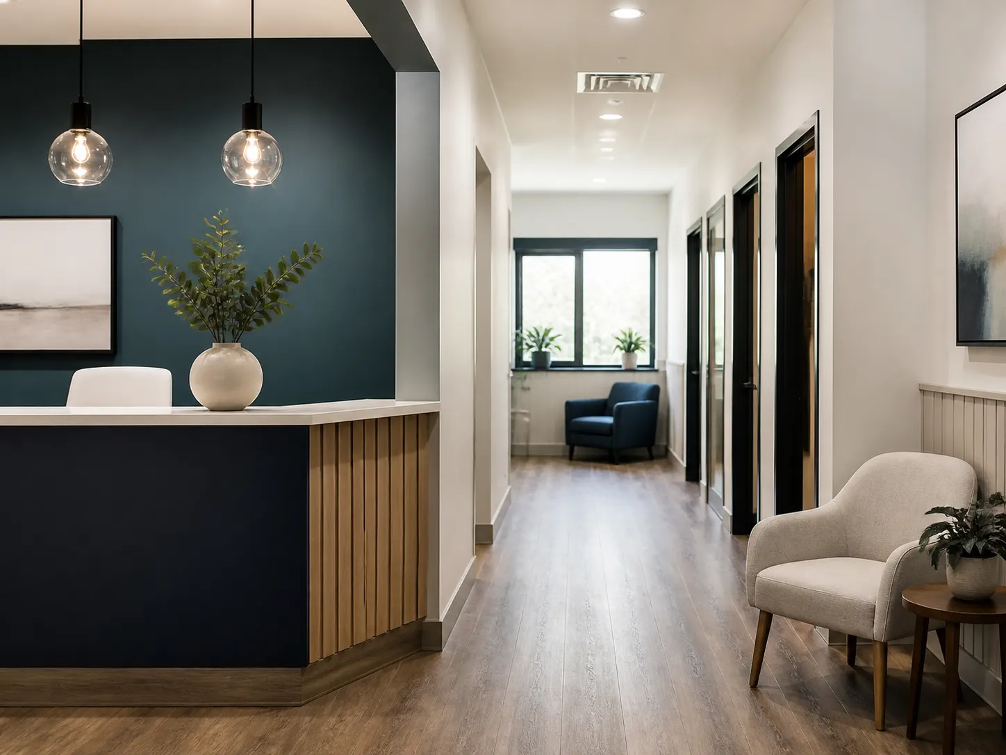 Clean professional office reception area in Florin