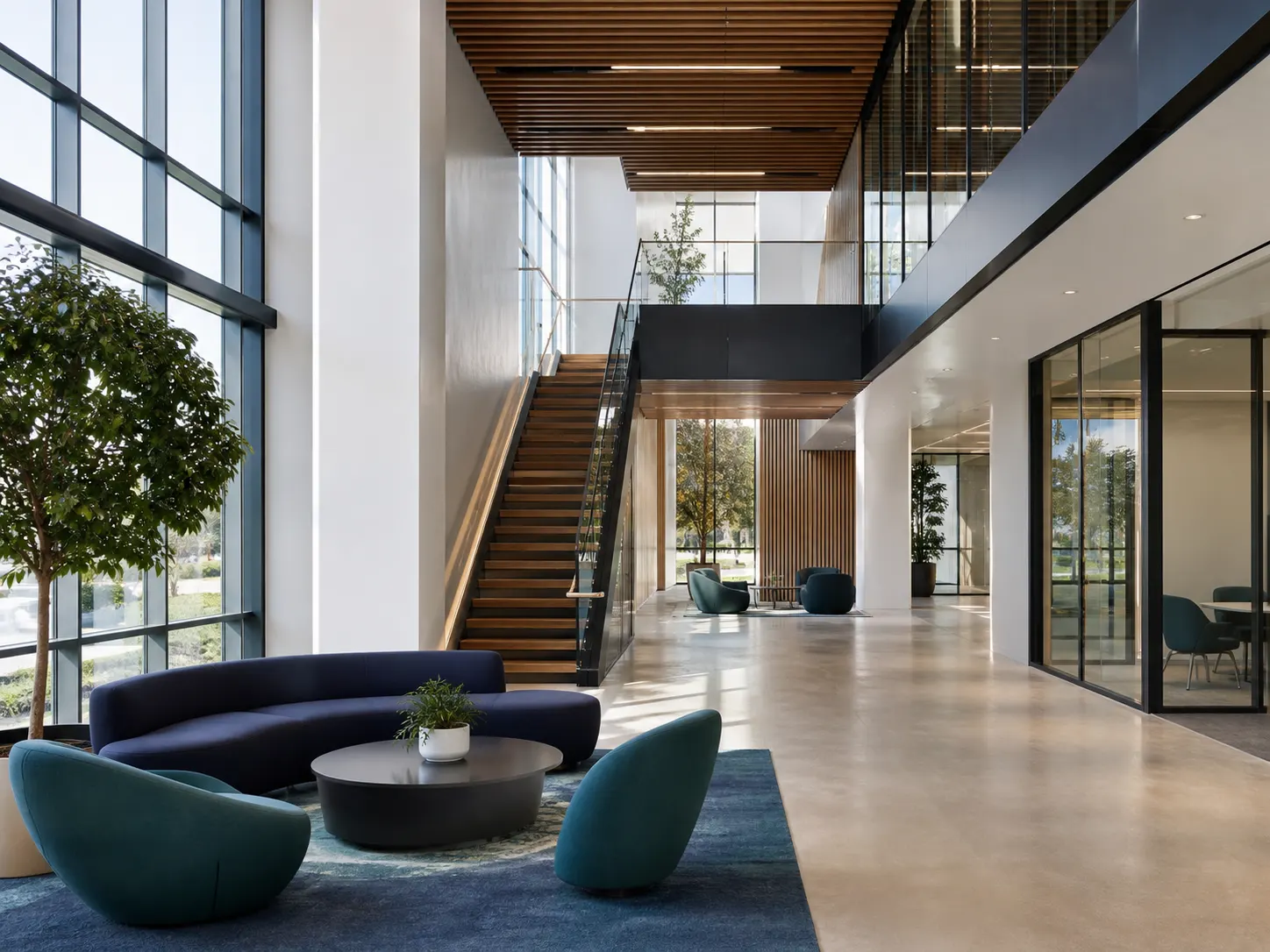 Clean technology campus lobby in San Jose