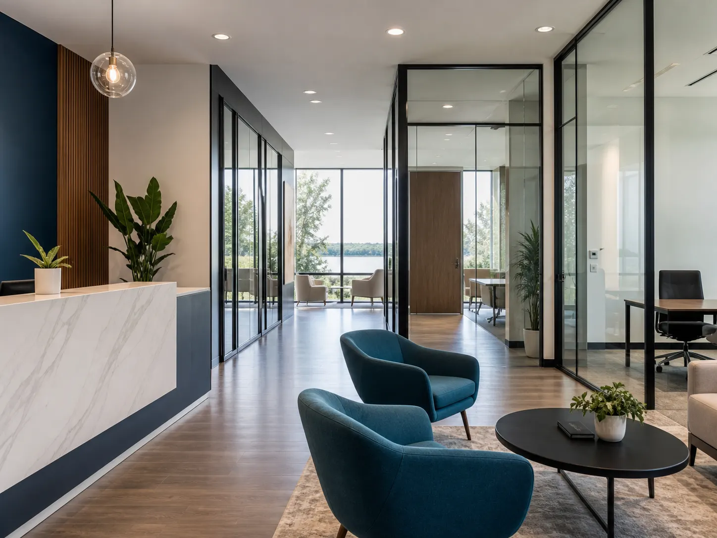 Clean business park office in West Sacramento